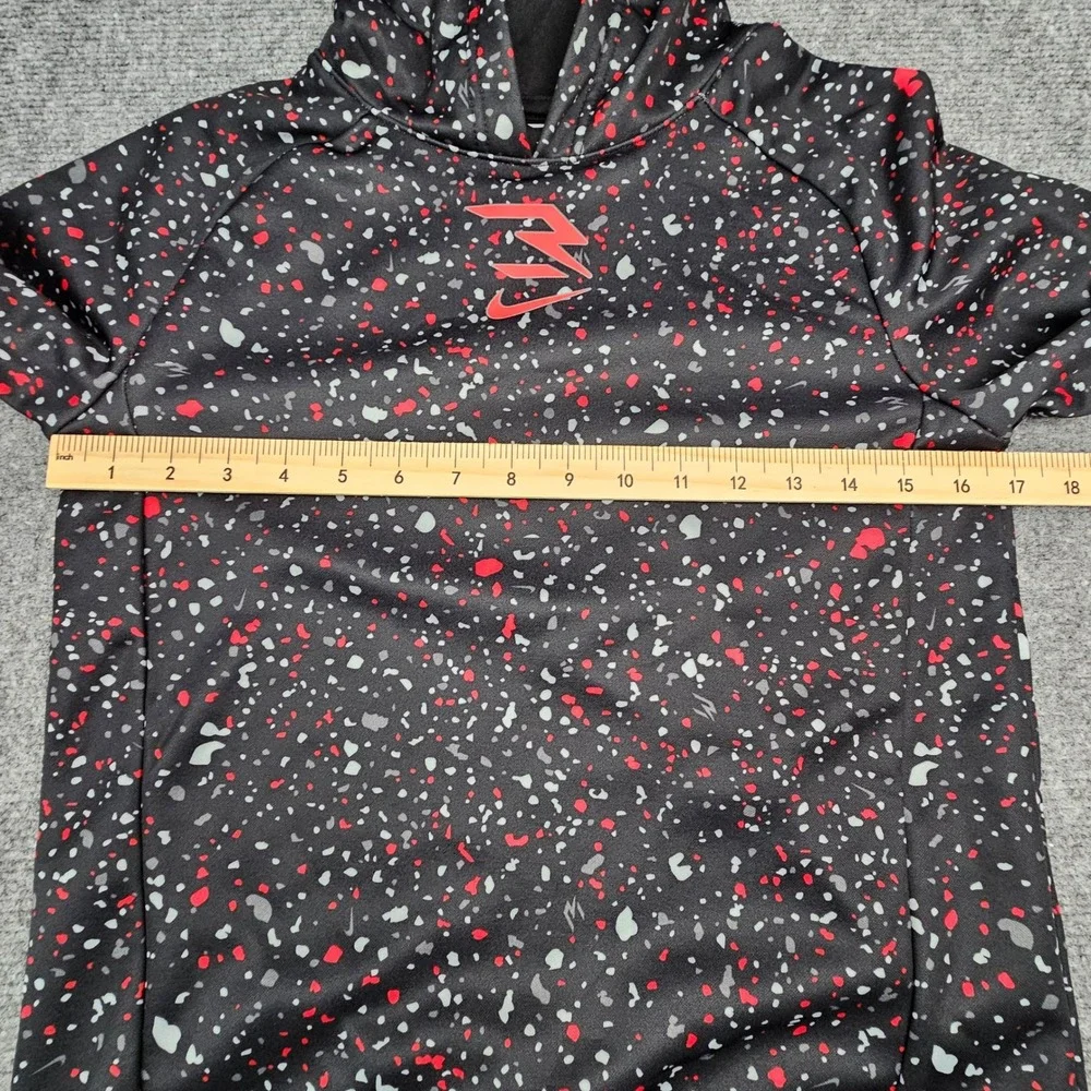 Nike Boys 3 Brand Russell Wilson‎ Hoodie Therma-FIT Paint Splatter Black M 10-12